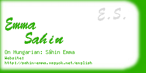 emma sahin business card
